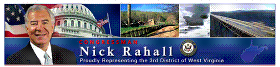 Congressman Nick Rahall Proudly Representing the 3rd District of West Virginia